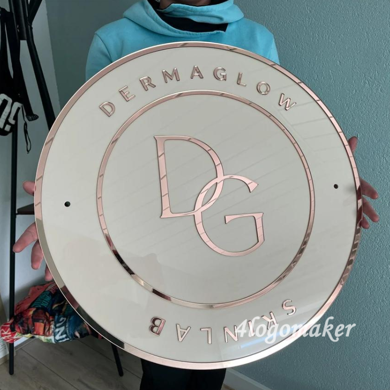 Custom Backlit Sign | Custom Acrylic Sign | Illuminated Logo Sign | Backlit Sign | Round Acrylic Sign | Reception Sign|Studio Sign|