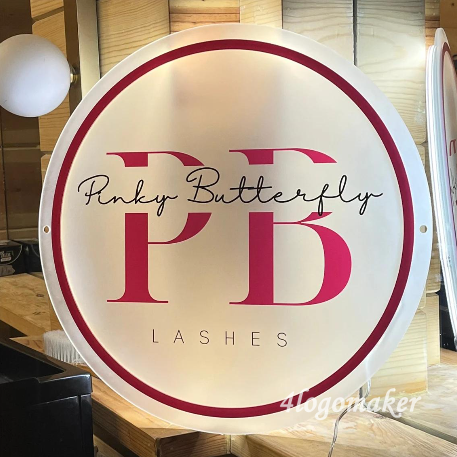 Customized Acrylic Backlit Sign - Neon Acrylic Sign - Light Acrylic Sign - Wall Acrylic Sign - Wall Mounted Sign - Salon Logo Sign