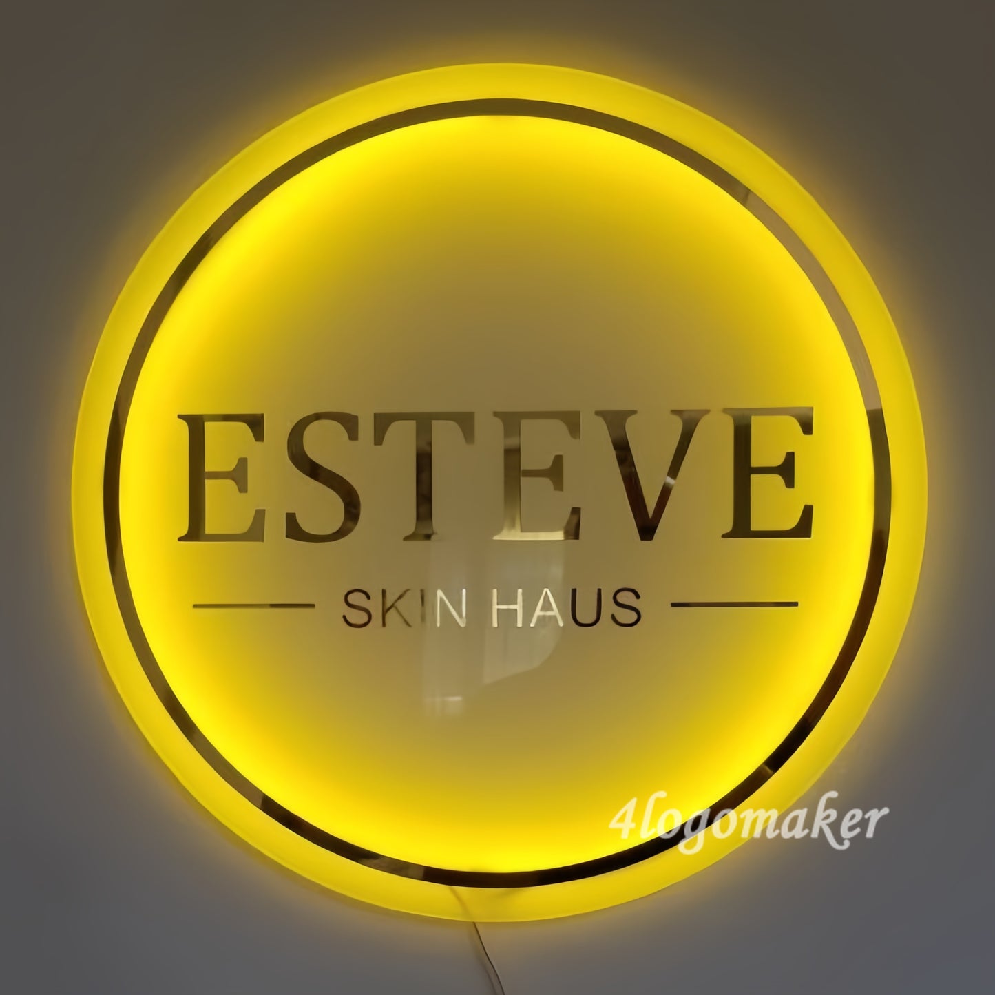 Custom Backlit Acrylic Sign | Acrylic Logo Sign | LED Business Sign | Salon Decor Sign | Backlit Logo Sign |Custom shape LED Logo Sign