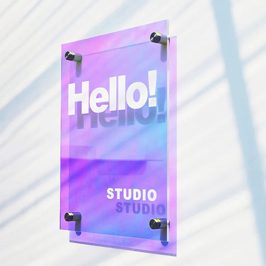 Panneau lumineux acrylique coloré personnalisé