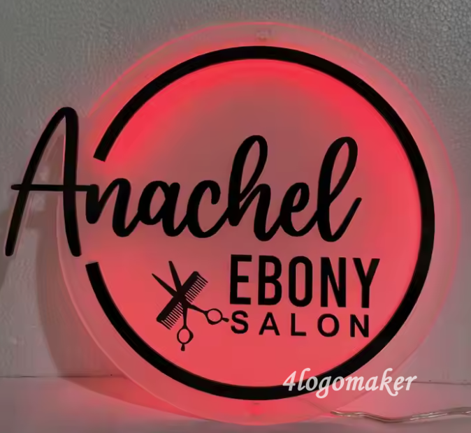 Custom Business Logo Sign, Salon Decor Sign, Backlit Letter Sign, Clinic Business Sign, Laser cut Signboard, Halo Lit Sign, Med Spa Sign