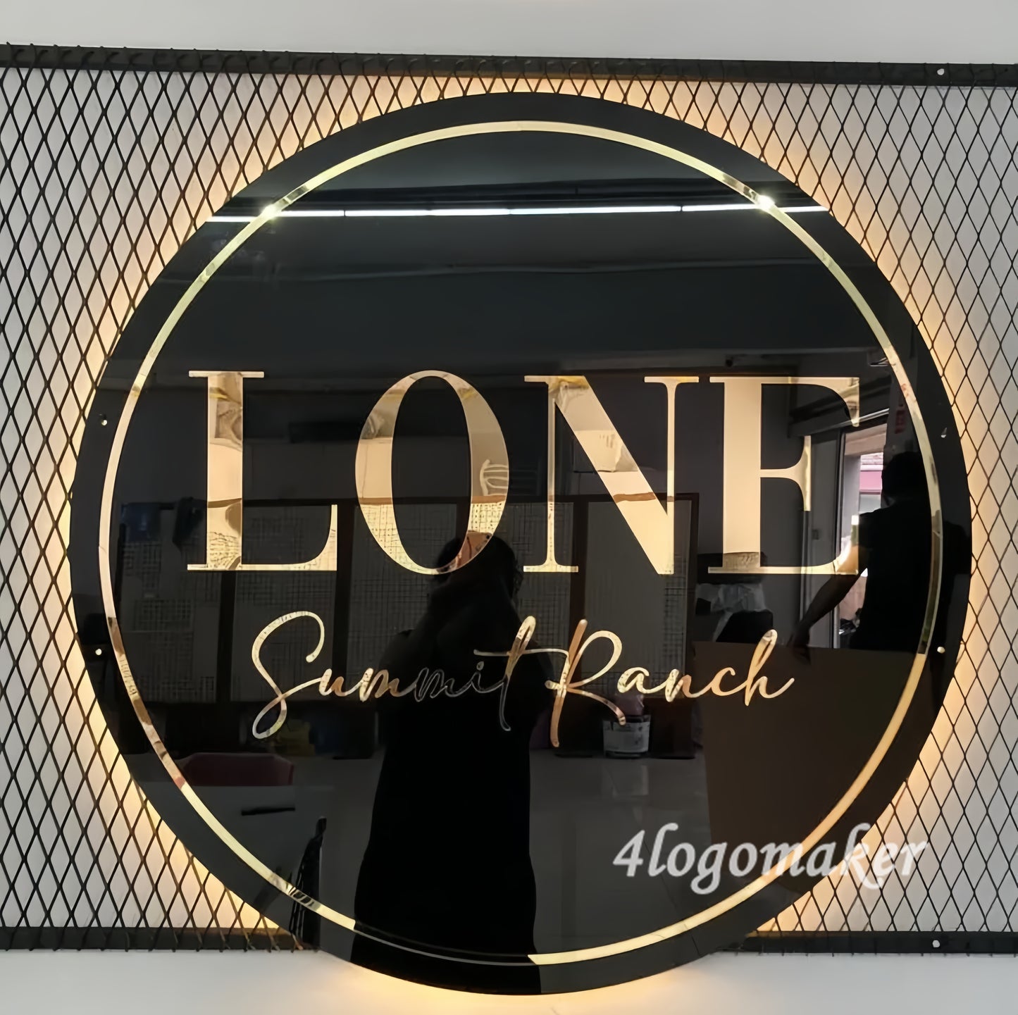 Custom Backlit Acrylic Sign Acrylic Logo Sign LED Business Sign Salon Decor Sign Backlit Logo Sign |Custom shape LED Logo Sign