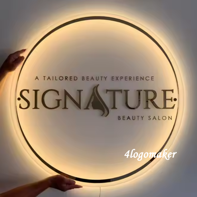 Custom Backlit Acrylic Sign,Backlit Logo Sign,Custom Wall Logo, Business Backlit Sign,Custom Logo Sign,Custom Salon Studio Sign