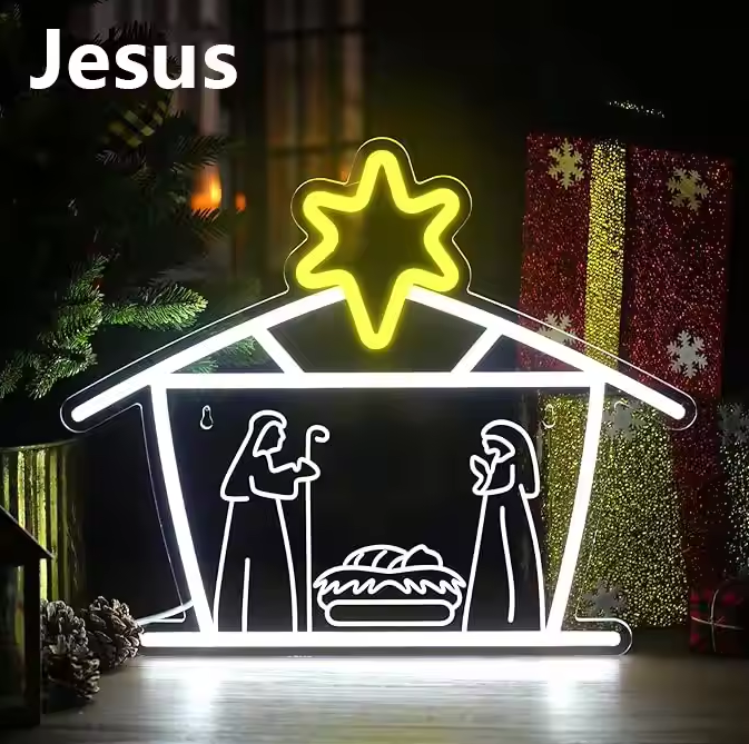 Enseigne lumineuse de Noël personnalisée au néon Joyeux Noël