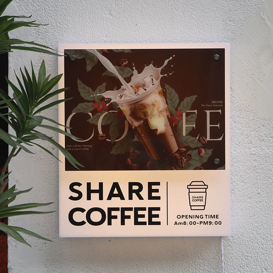 Panneau lumineux acrylique coloré personnalisé