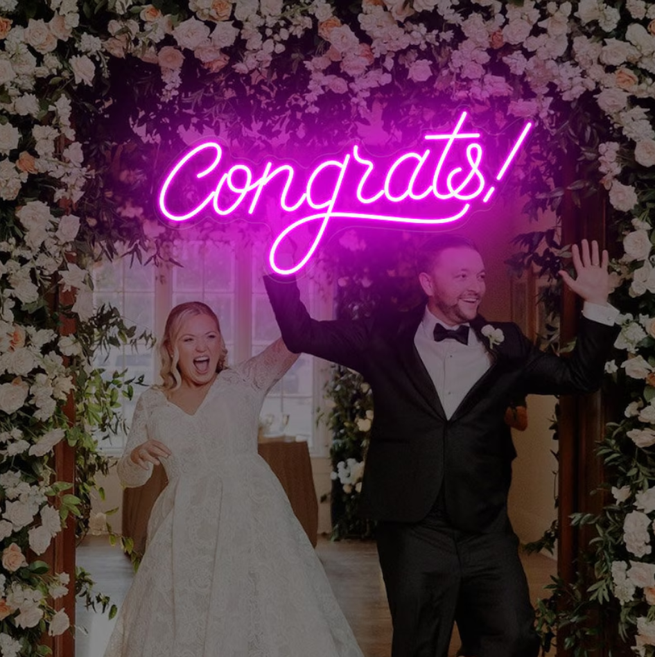 Custom Neon Wedding Sign For Party & Events