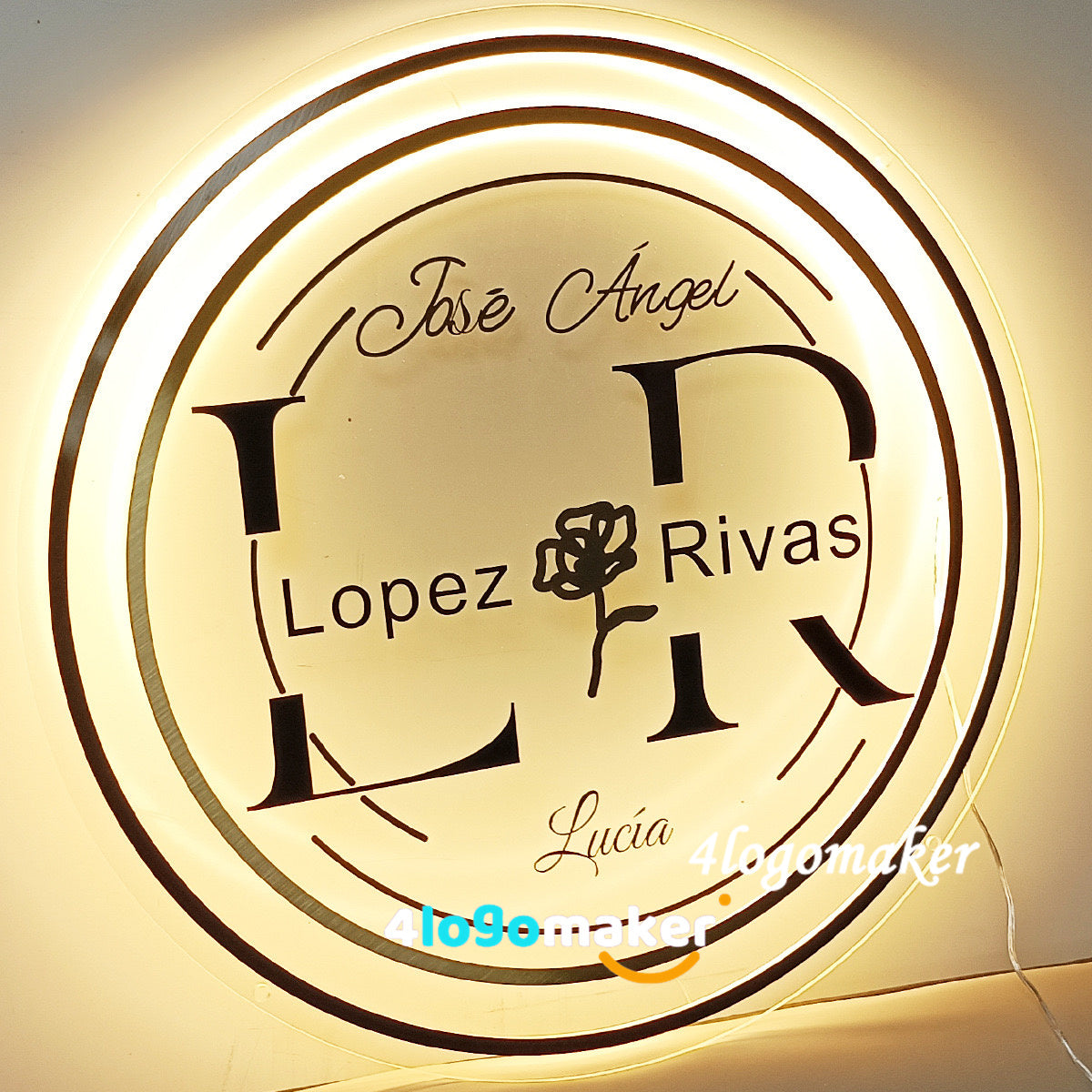 Round LED Acrylic Business Sign | Custom Beauty Salon Sign | Personalized 3D Logo| Light up Spa Sign| Aesthetic Clinic Sign| Reception Decor