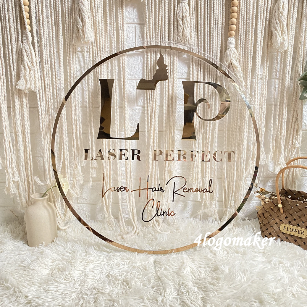 Custom Business Logo Sign, Salon Decor Sign, Backlit Letter Sign, Clinic Business Sign, Laser cut Signboard, Halo Lit Sign, Med Spa Sign