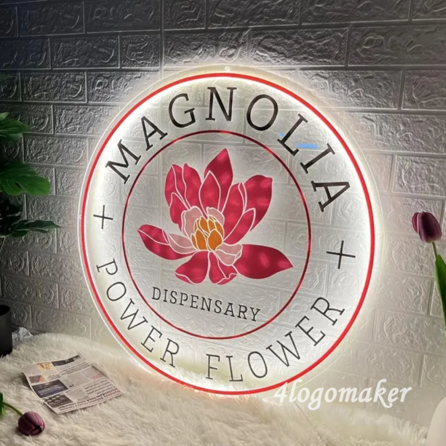 Custom Backlit Acrylic Sign Acrylic Logo Sign LED Business Sign Salon Decor Sign Backlit Logo Sign |Custom shape LED Logo Sign