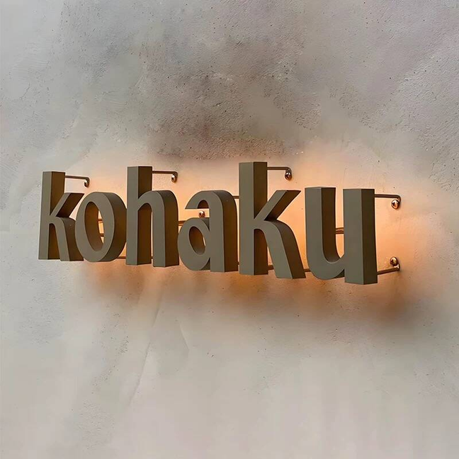 Custom Stainless Steel Sign Light 3D Metal Business Sign