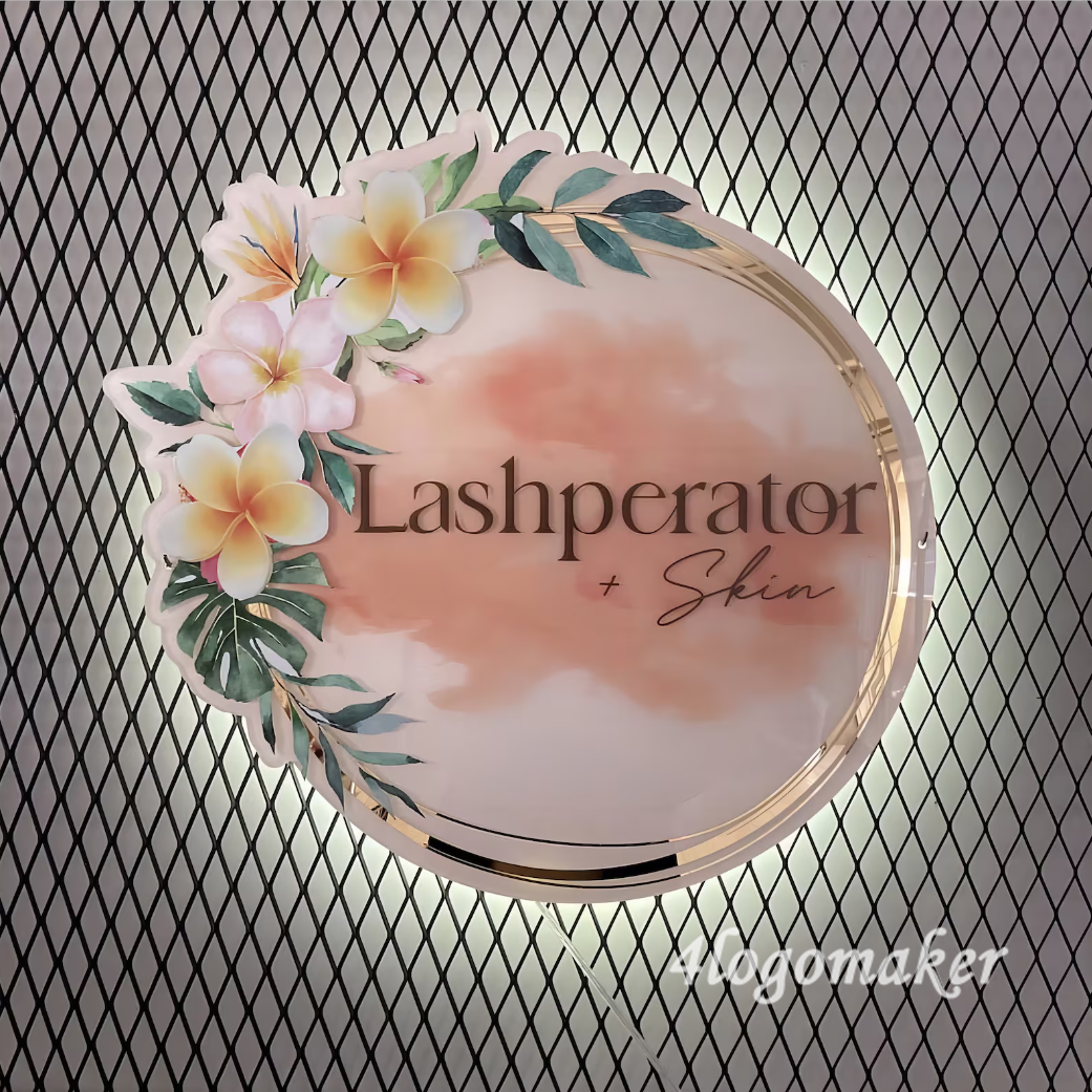 Custom Backlit Sign | Custom Acrylic Sign | Illuminated Logo Sign | Backlit Sign | Round Acrylic Sign | Reception Sign|Studio Sign|