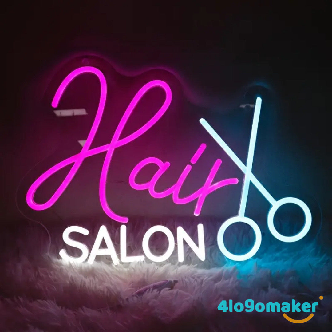 Enseignes LED au néon pour salon de coiffure, salon de beauté, cils et sourcils