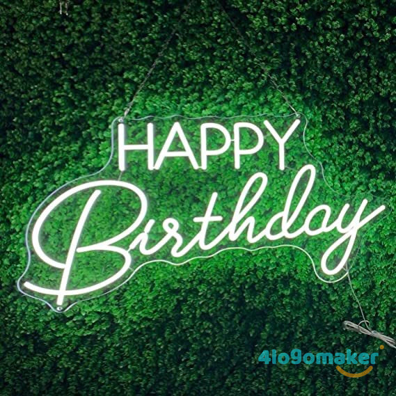 Enseigne lumineuse LED au néon d'anniversaire personnalisée