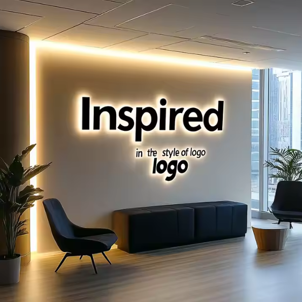 Backlit Sign, Custom 3D Business Sign, Metal Signage, Illuminated Letter Sign, Halo Lit Sign, Beauty Salon Sign, Company Logo Sign, Lasercut