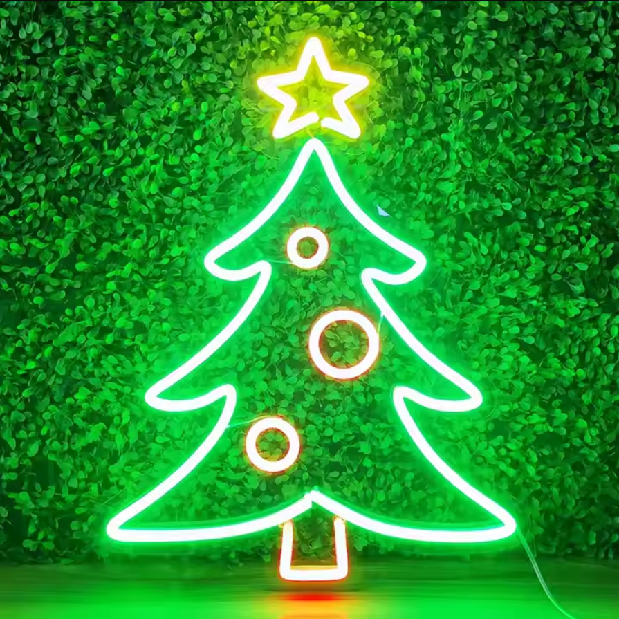 Enseigne lumineuse de Noël personnalisée au néon Joyeux Noël
