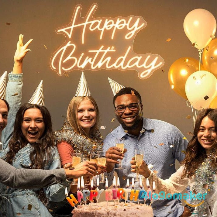 Enseigne lumineuse LED au néon d'anniversaire personnalisée