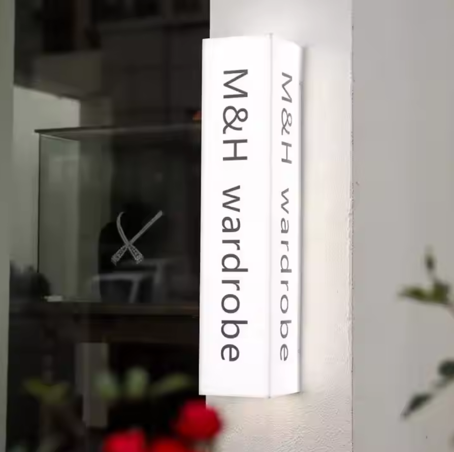 Benutzerdefinierte 3D Vinyl Box Zeichen Licht Backlit Zeichen Rechteck Werbung Banner Signage