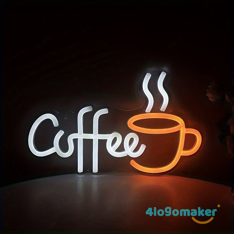 Enseigne lumineuse LED néon personnalisée pour café et boutique