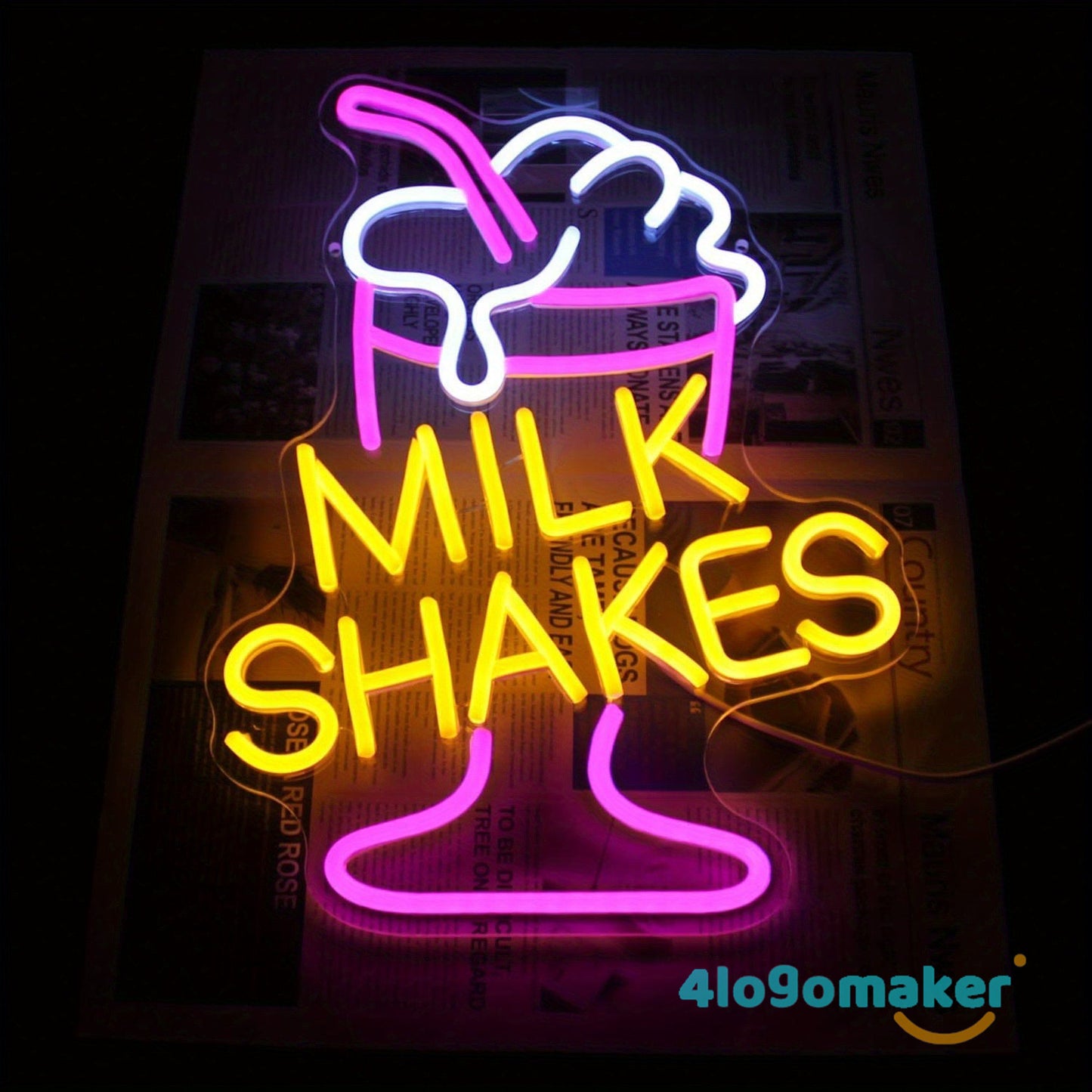 Benutzerdefinierte Blase Milchshakes LED Neon Zeichen Für Dessert Coffee Shop
