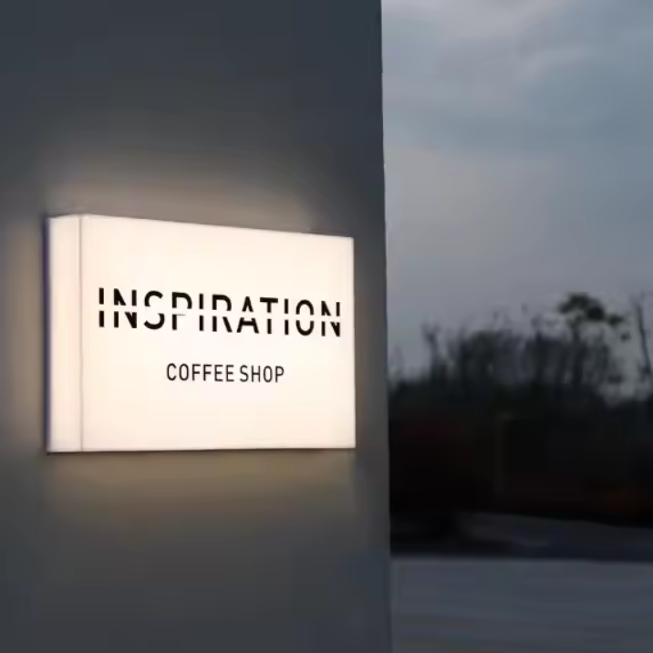 Benutzerdefinierte 3D Vinyl Box Zeichen Licht Backlit Zeichen Rechteck Werbung Banner Signage