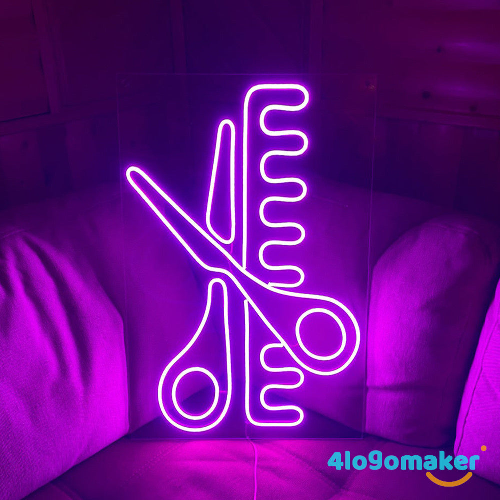 Enseignes LED au néon pour salon de coiffure, salon de beauté, cils et sourcils