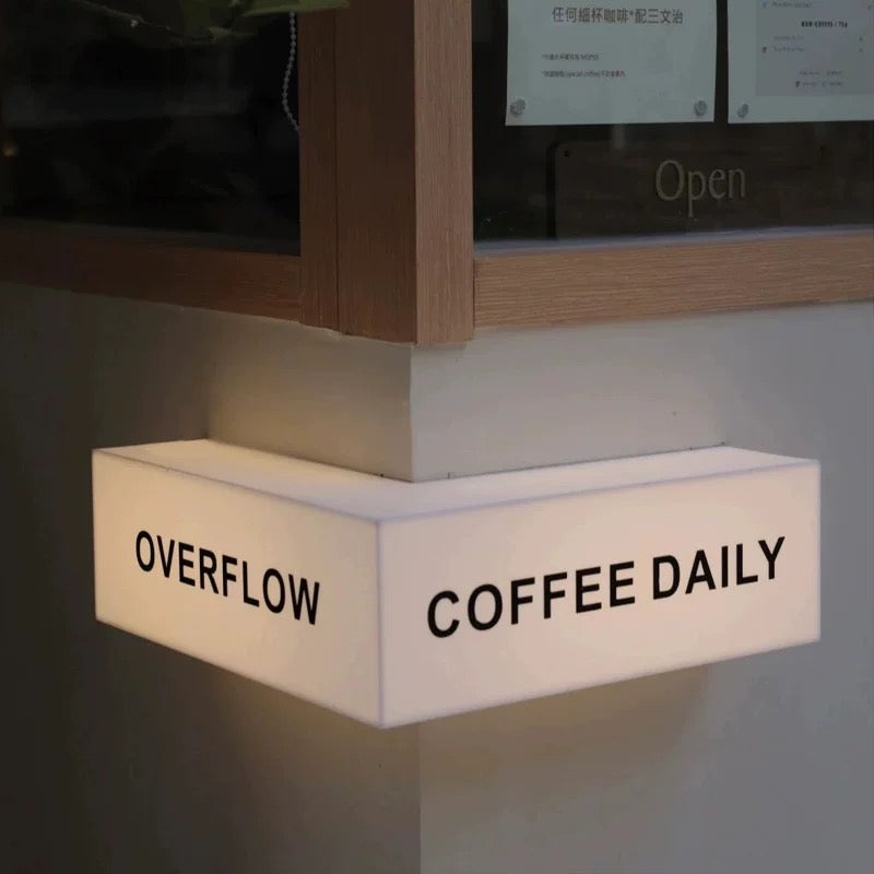 Individuelles Ecklichtschild für Unternehmen