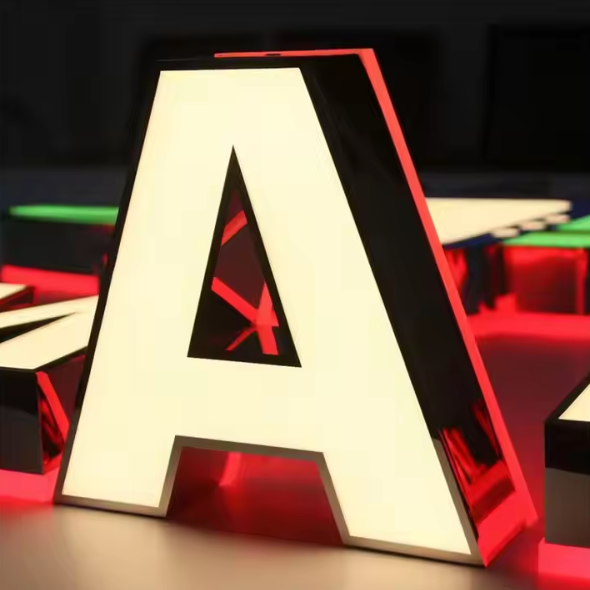 Benutzerdefiniertes 3D-Logoschild – Frontlicht