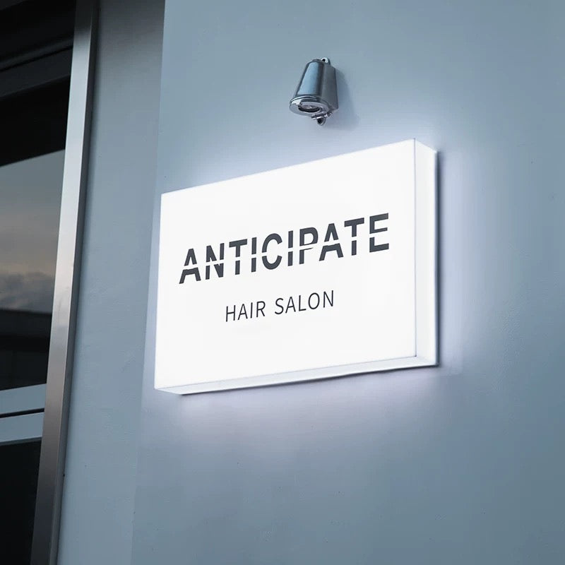 Benutzerdefinierte 3D Vinyl Box Zeichen Licht Backlit Zeichen Rechteck Werbung Banner Signage