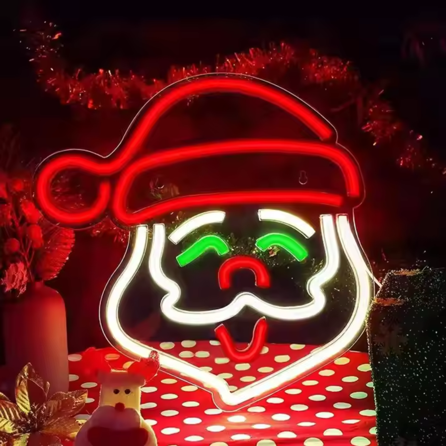 Enseigne lumineuse de Noël personnalisée au néon Joyeux Noël