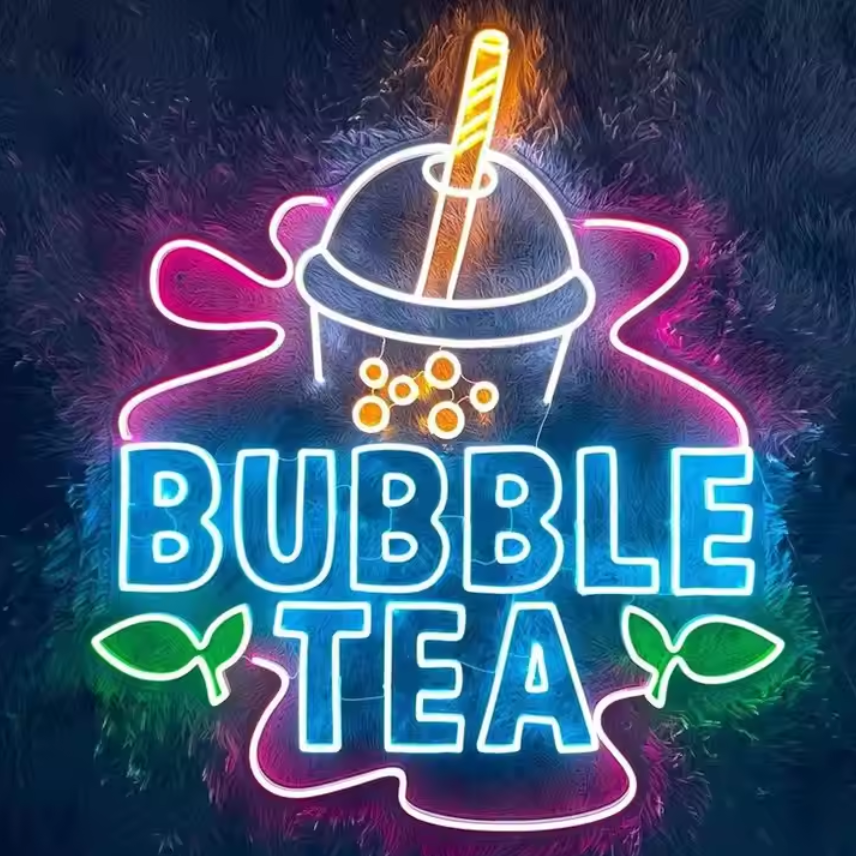Benutzerdefinierte Blase Milchshakes LED Neon Zeichen Für Dessert Coffee Shop