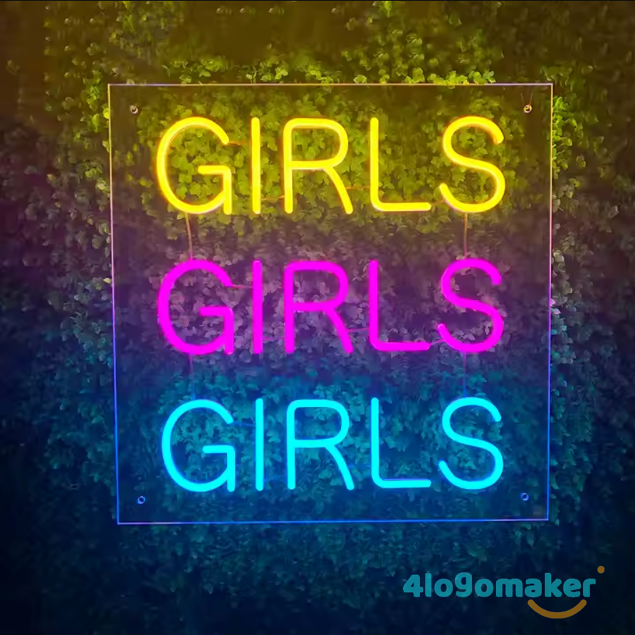 Custom Girl Lady Women Female Kids LED Neon Sign For Bedroom,Home Decor