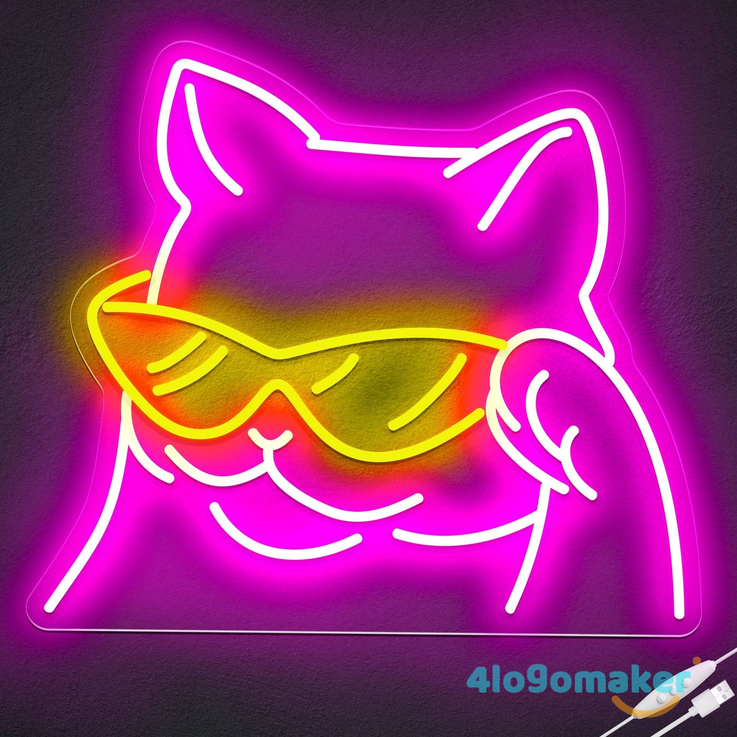 Benutzerdefiniertes Tier-Neonschild | Katze, Hund, Löwe, Bär, Ente, Tiger, Fisch-Neons
