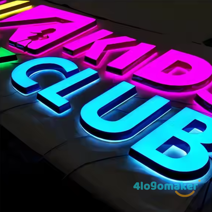 Benutzerdefiniertes 3D-Logoschild – Frontlicht