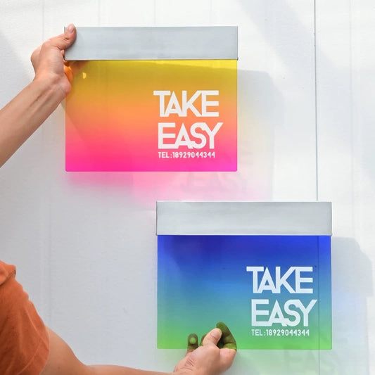 Panneau lumineux acrylique coloré personnalisé