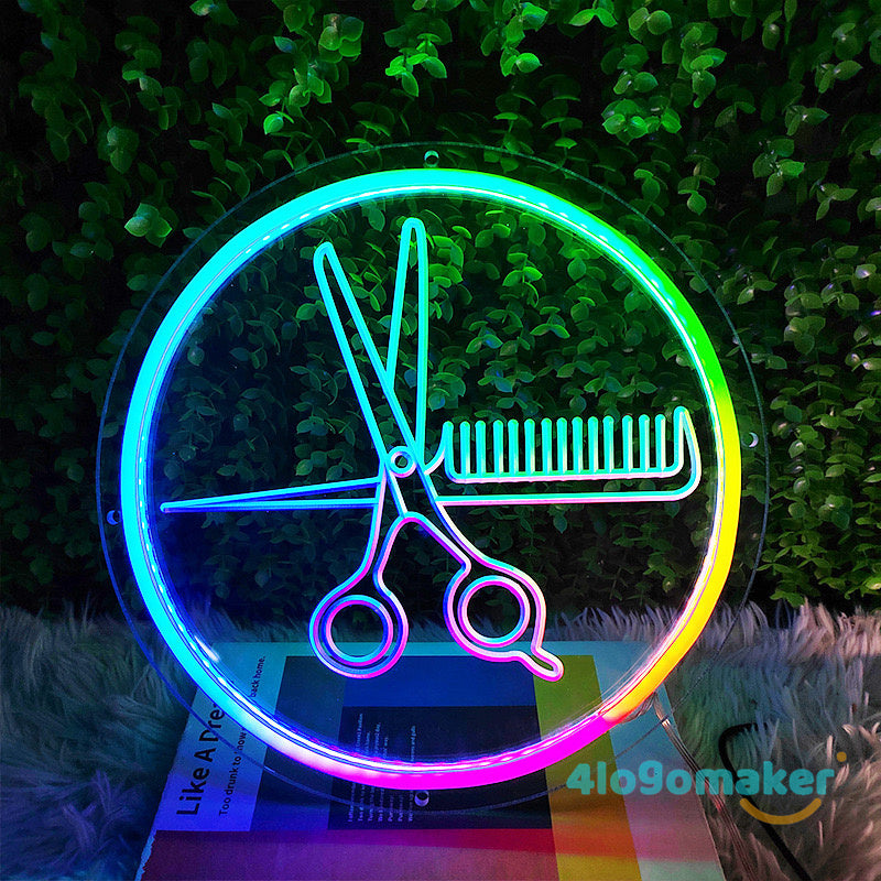 Enseignes LED au néon pour salon de coiffure, salon de beauté, cils et sourcils
