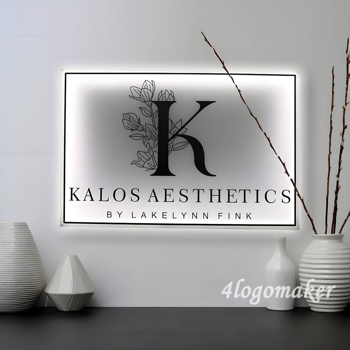 Custom Backlit Sign | Custom Acrylic Sign | Illuminated Logo Sign | Backlit Sign | Round Acrylic Sign | Reception Sign|Studio Sign|