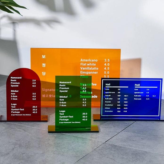 Panneau lumineux acrylique coloré personnalisé