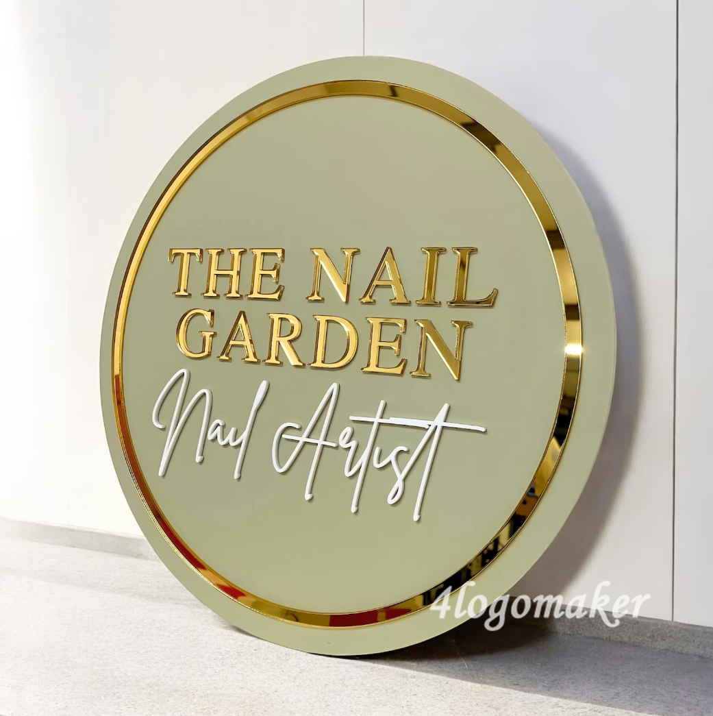 Custom Backlit Sign | Custom Acrylic Sign | Illuminated Logo Sign | Backlit Sign | Round Acrylic Sign | Reception Sign|Studio Sign|