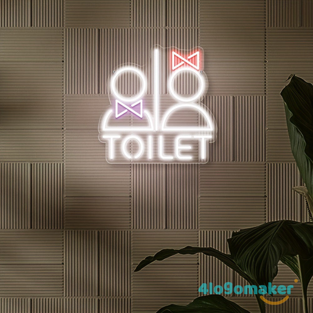 Custom Toilet Restroom LED Neon WC Sign