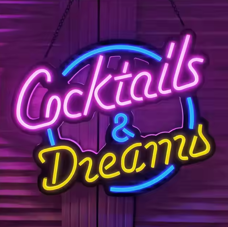 Cocktails und Träume Zeichen Custom