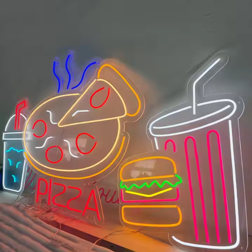 Hamburger Burger Essen LED Neon Zeichen Licht
