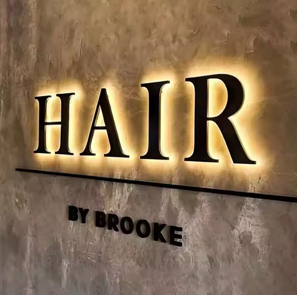 Custom Backlit Business Logo, Halo illuminated 3D Sign, Company Signage, Office Sign, Outdoor/indoor Custom Led Sign, Large Metal Letters