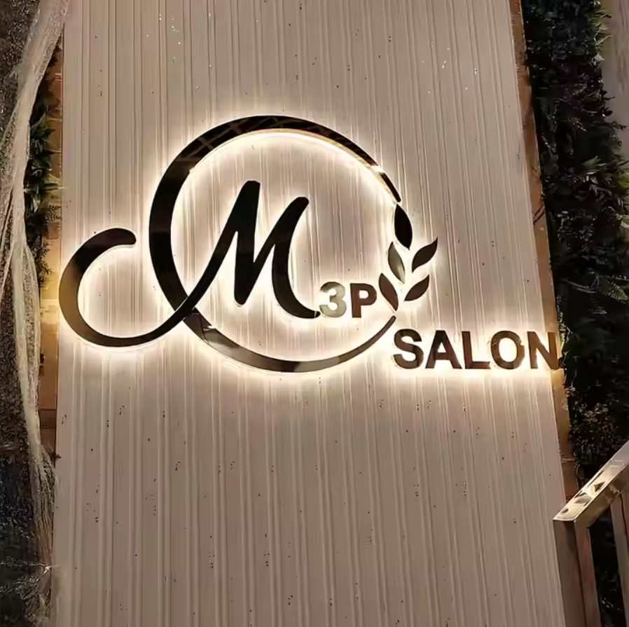 Backlit Business Sign, 3D Metal Sign, LED Logo Sign, Company Sign, Custom Cafe Sign, Illuminated Signboard, Light up Letters, LED Salon Sign