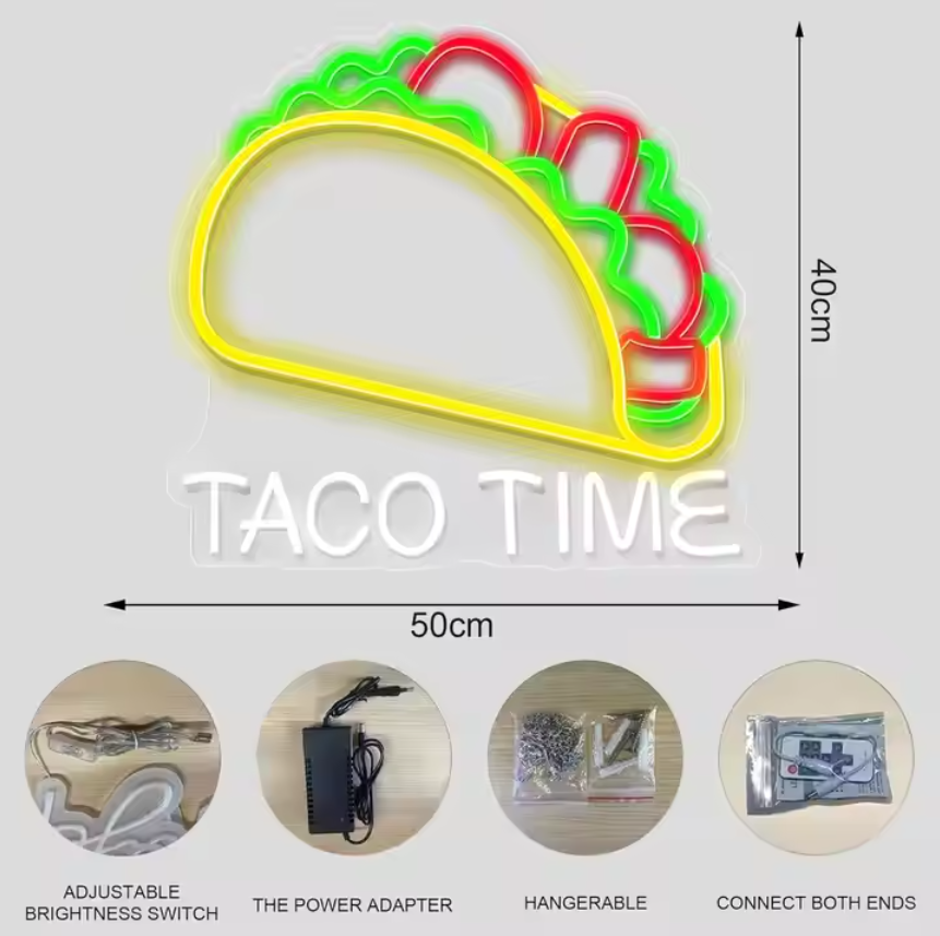 Custom Taco Neon Sign Food LED Sign Light