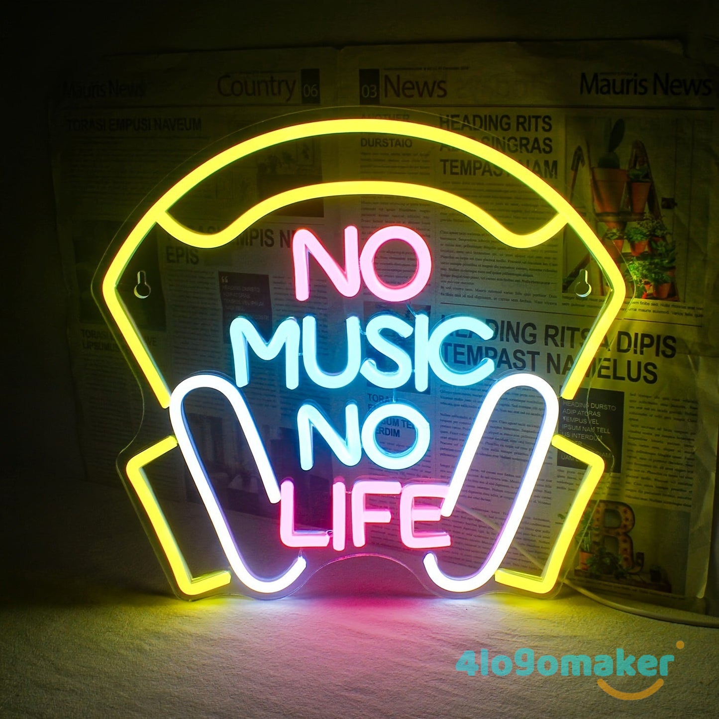Benutzerdefinierte Musiknote Bar KTV Neonschild