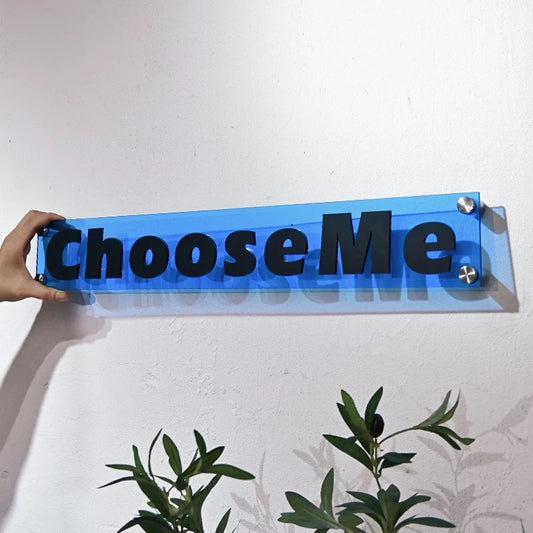 Panneau lumineux acrylique coloré personnalisé