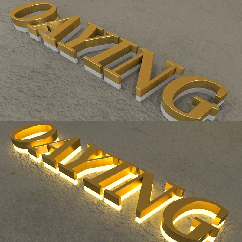 3D Metal backlit sign, Custom business sign, Aesthetics Spa Sign, Reception Logo Sign, Beauty Salon Sign, LED Light Sign, Halo lit Letters