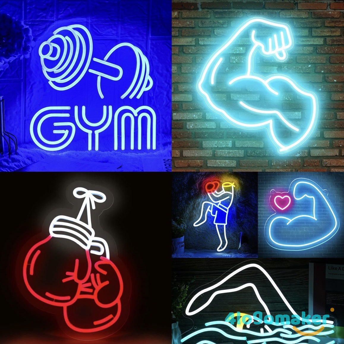 Custom Gym Sport Fitness Boxing Neon