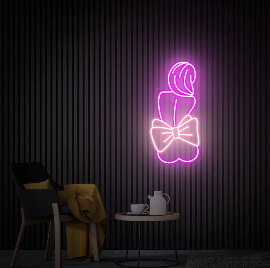 Custom Girl Lady Women Female Kids LED Neon Sign For Bedroom,Home Decor
