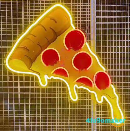 Pizza & Burger Food Neon Sign